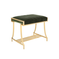 Coaster Furniture 222829 Formosa Upholstered Vanity Stool Dark Moss